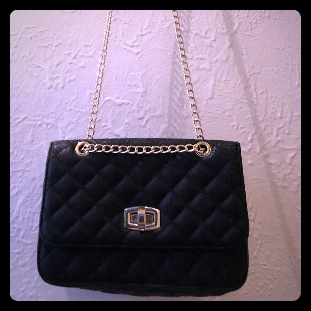 Black faux leather Express crossbody - Picture 1 of 4